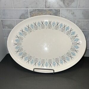 Vintage Taylor Smith Taylor Colorcraft Adagio MCM Oval Serving Platter